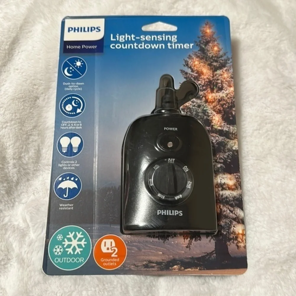 NEW Philips Light Sensing Countdown Outdoor Timer